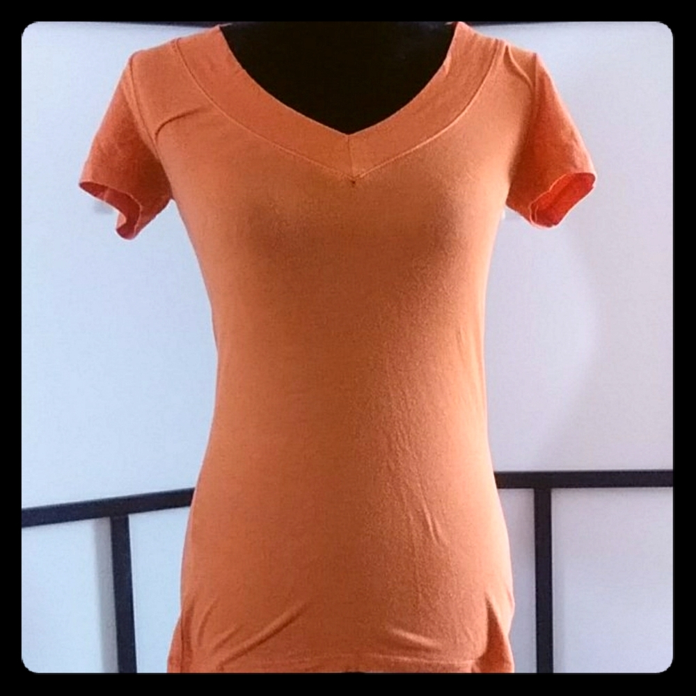 Orange V-neck